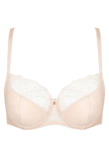 Soutien-gorge à armatures beige Charme en dentelle florale