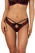 String chic en dentelle – Noir & Rouge – Axami