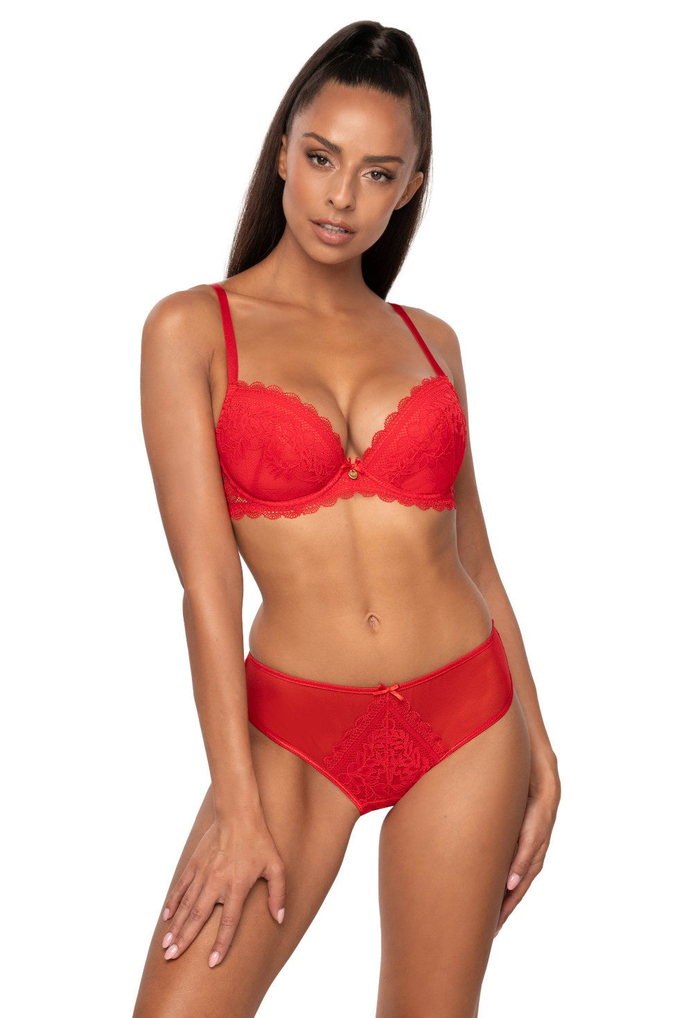 Culotte en dentelle rouge Estelle