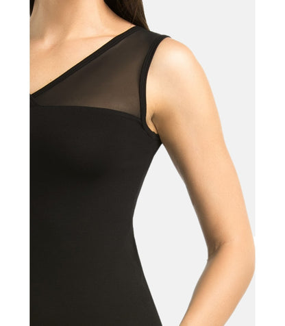 Nuisette noire femme en viscose, col en V