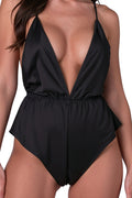 Body noir Sensie - Élégance et séduction en satin - 5