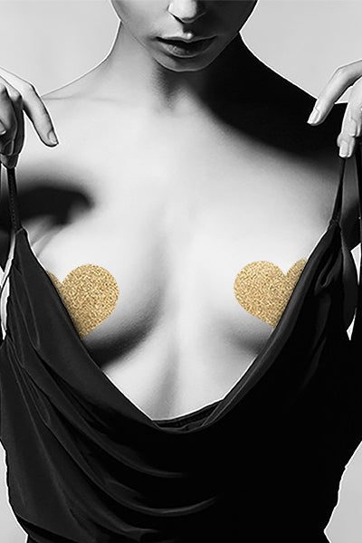 Bijoux de Seins Flash Cœur Or - Séduction Brillante - 3 | Voyage Sensuel