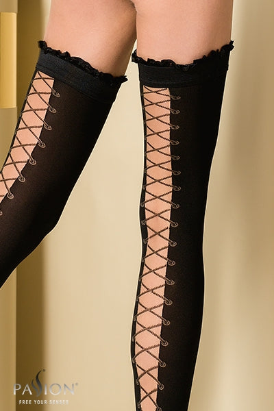 Bas autofixants ST101 Noir — Séduction & Maintien Parfait - 3 | Voyage Sensuel