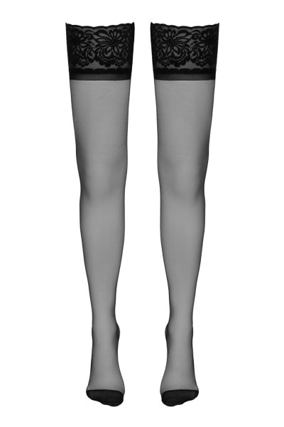 Bas autofixants couture noir – Cotelli Legwear