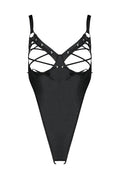 Body ouvert lacé Céline - Passion Noir - 2