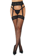 Bas Fishnet avec Porte-jarretelles Dentelle Daring Intimates - 2