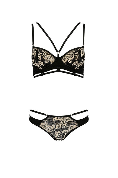Bikini Victoria Casmir - Ensemble séduction noir et or