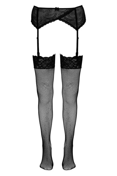 Bas Résille Noir Cotelli - Séduction Ajourée - 2 | Voyage Sensuel