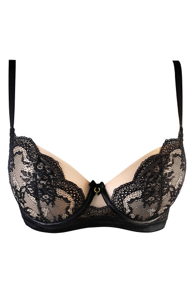 Soutien-gorge Tulle Dentelle Noir Axami V-10711 - 2