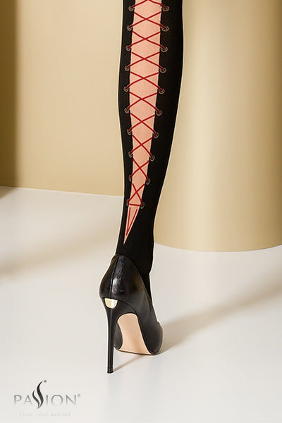 Bas Autofixants ST101 Noir et Rouge — Séduction Garantie - 2