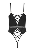 Body noir Kristeen - Décolleté plongeant et ouvert - 3