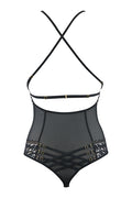 Body string tulle dentelle noir Axami V-10100 - 3