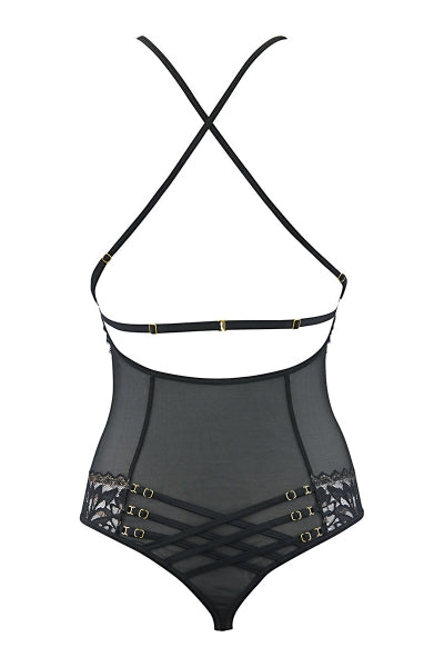 Body string tulle dentelle noir Axami V-10100 - 3 | Voyage Sensuel