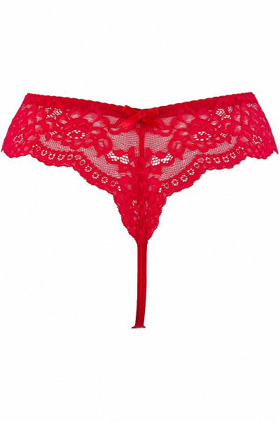 String brésilien V-9698 Axami rouge : séduction raffinée - 4