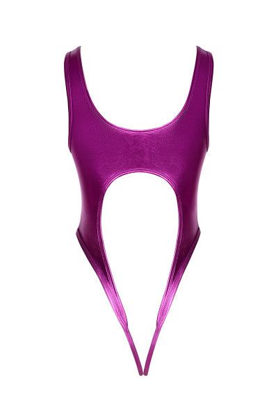 Body Rose Métallisé Ouvert Cotelli — Séduction Totale - 4 | Voyage Sensuel
