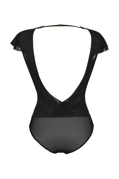 Body tulle et dentelle noir V-9900 - Séduction pure - 3 | Voyage Sensuel