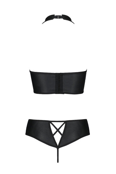 Bustier et String Faux Cuir Nancy - Ensemble Séduction - 3 | Voyage Sensuel