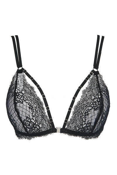 Bralette noire dentelle V-10091 Axami - Séduction sans armature - 4 | Voyage Sensuel