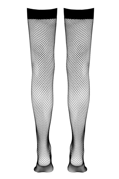 Bas résille autofixants noir Cotelli – Séduction garantie - 4