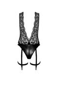 Body Jarretelles Libido F297 — Wetlook & Dentelle Luxe - 3