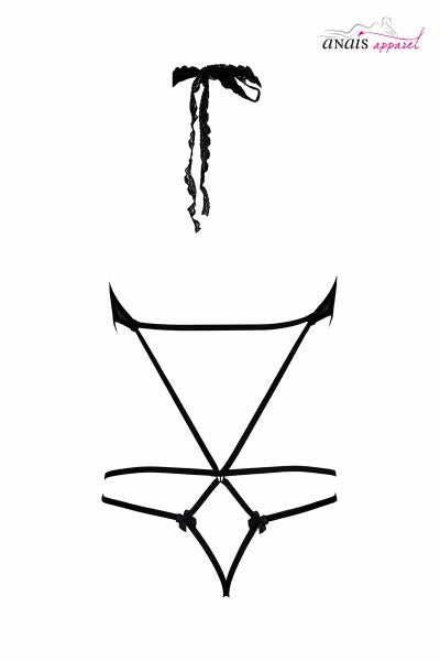 Body Alexandra Noir - Dentelle Italienne & Masque Assorti - 3