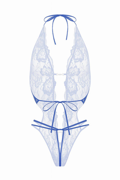 Body String Ouvert Renée Bleu — Christine Séduction - 3 | Voyage Sensuel