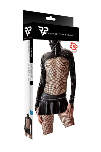 Veste Wetlook Col Montant Regnes — Séduction Audacieuse - 3 | Voyage Sensuel