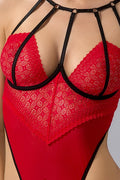 Body ouvert Akita rouge — Séduction en dentelle et tulle - 3