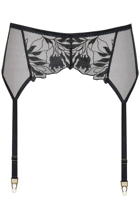 Porte-jarretelles avec broderie noire Coco