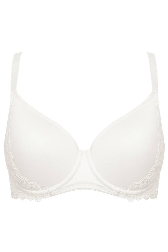 Soutien-gorge rembourré crème lisse avec dentelle Éclipse