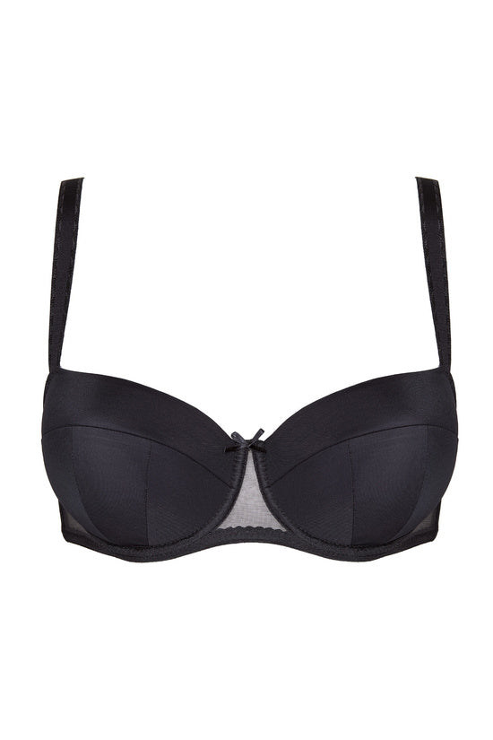 Soutien-gorge rembourré noir lisse Zara