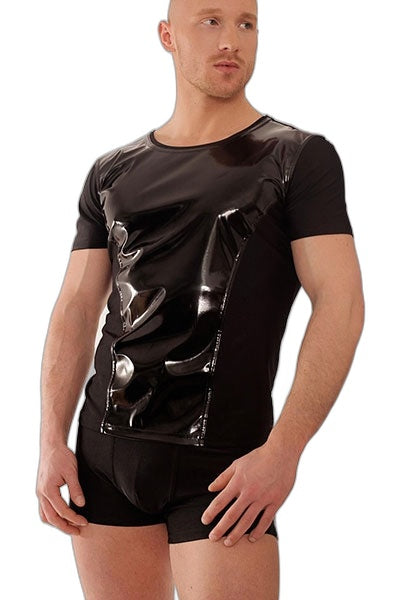 T-shirt Vlady – Séduction et élégance en vinyle brillant - 1 | Voyage Sensuel