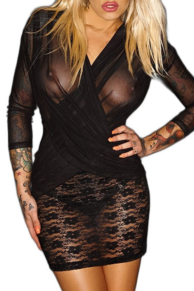 Robe Flirty Noire - Tulle Séducteur Noir Handmade - 4 | Voyage Sensuel