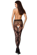 Collants ouverts S007 - Tatouage sexy noir - 5