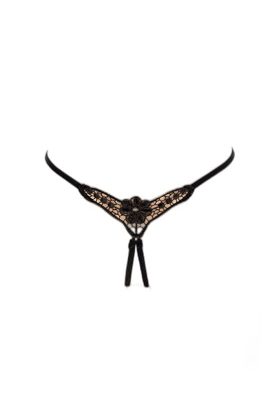 String Ouvert Danuta Noir - Séduction Garantie