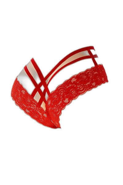 Tanga Ouvert Anne - Rouge Fashion Secret - 3 | Voyage Sensuel