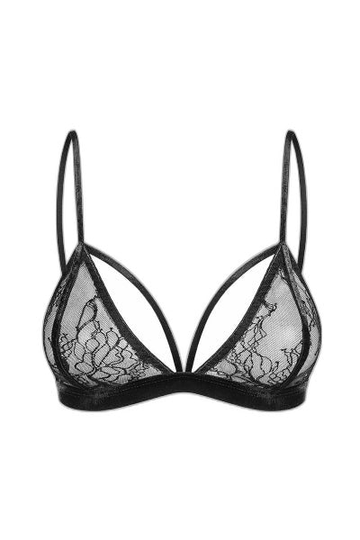 Soutien-gorge Triangle Dentelle et Velours Petite Noir