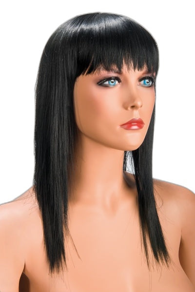 Perruque Allison brune – Cheveux longs effilés & frange sensuelle
