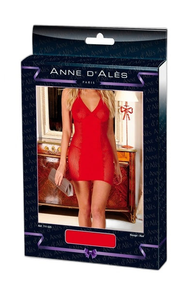 Robe Rouge Sexy Dernier Tango - Résille Transparente - 2 | Voyage Sensuel