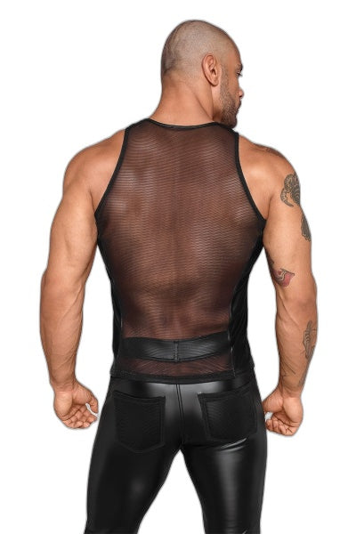 Tee Shirt en wetlook – Noir