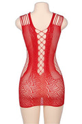 Robe Rouge Moulante Ajourée Paris Hollywood - 4