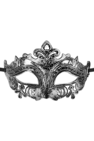 Loup Hamlet argenté semi-rigide – Maskarade - 1 | Voyage Sensuel