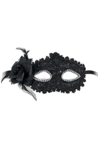 Loup Bella Figura - Masque vénitien noir et strass