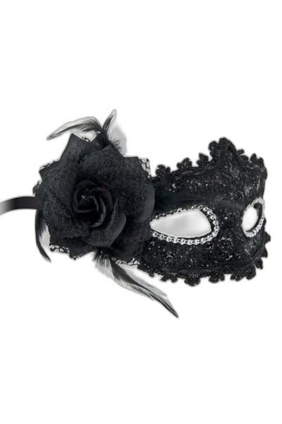 Loup Bella Figura - Masque vénitien noir et strass