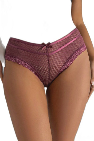 Tanga Bordeaux Dentelle Paris Hollywood - Séduction Assurée