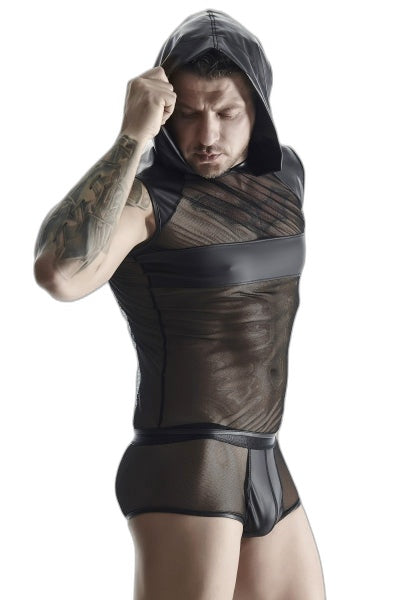 T-shirt Wetlook & Mesh Regnes — Séduction Épurée - 1
