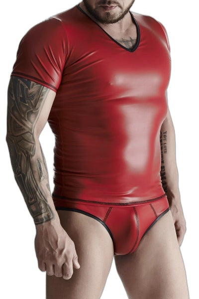 T-shirt Wetlook Rouge Regnes — Séduction Masculine