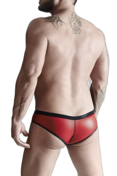 Slip Rouge Wetlook Regnes - Séduction Échancrée - 4