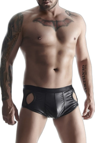 Shorty Ouvert Noir Wetlook Regnes - Séduction - 1 | Voyage Sensuel