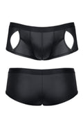 Shorty Ouvert Noir Wetlook Regnes - Séduction - 4